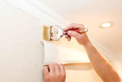 Pose de papier peint à Larodde — revêtements muraux et toiles de verre